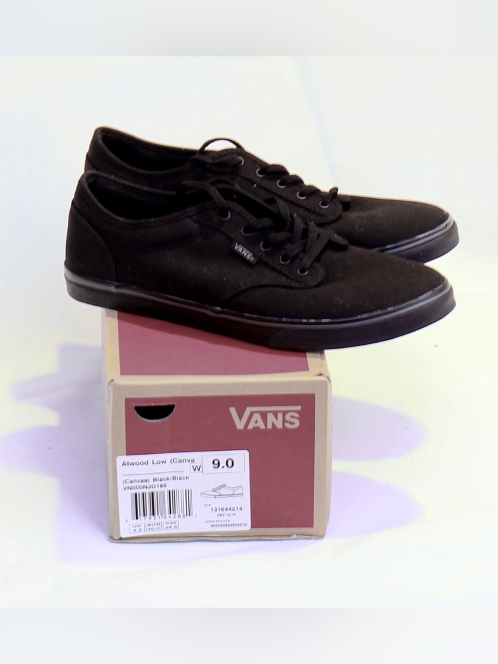 Vans Black Low-Top Canvas Sneakers
